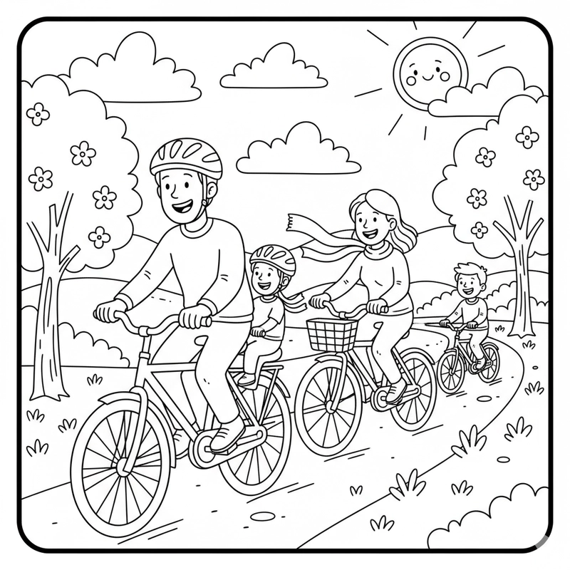 Tô màu xe đạp đơn giản