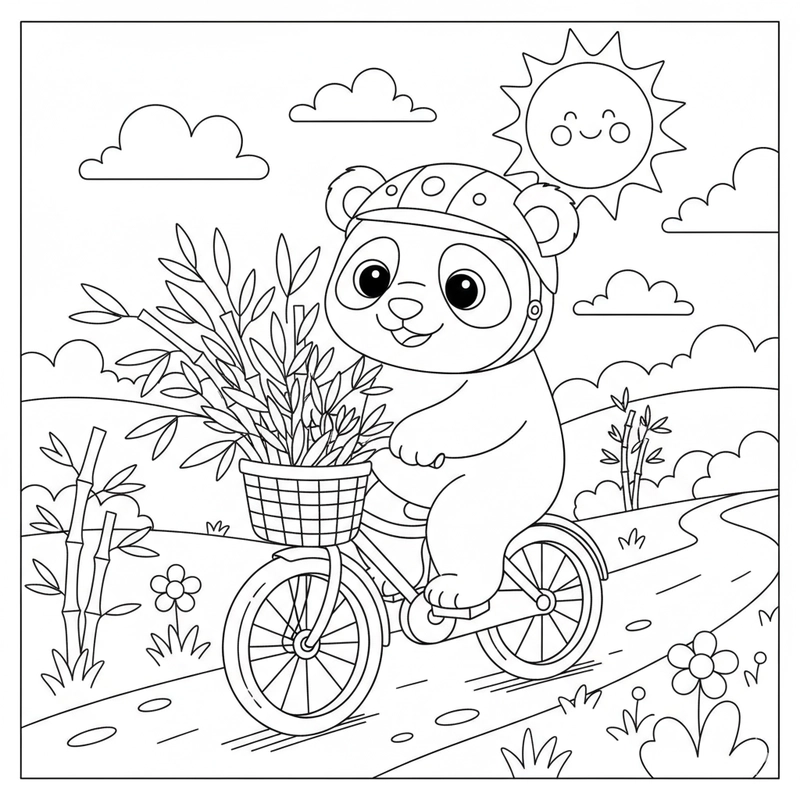 Tô màu xe đạp sáng tạo