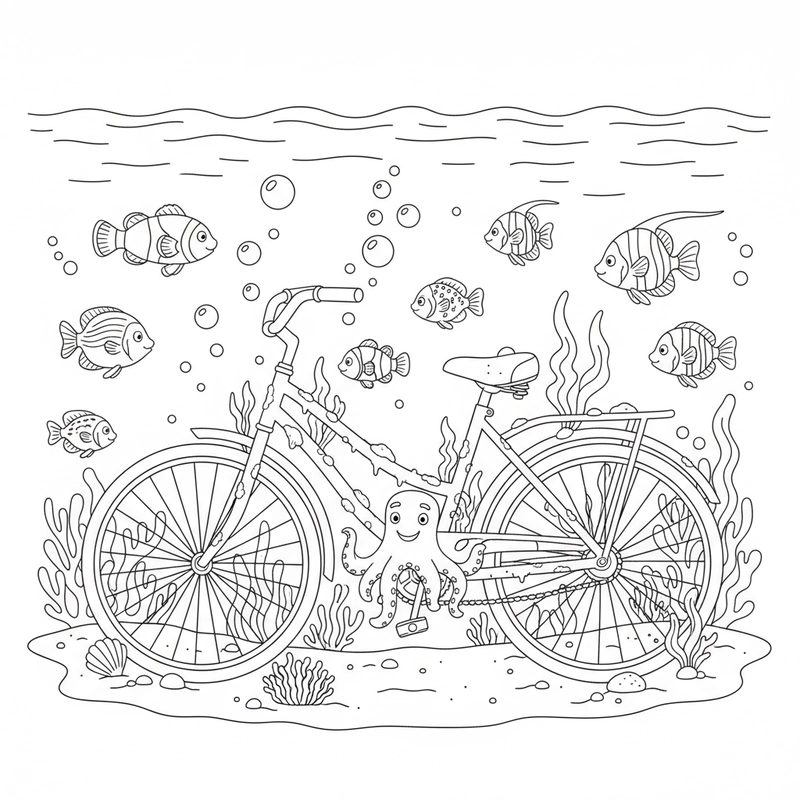 Tô màu xe đạp vui nhộn