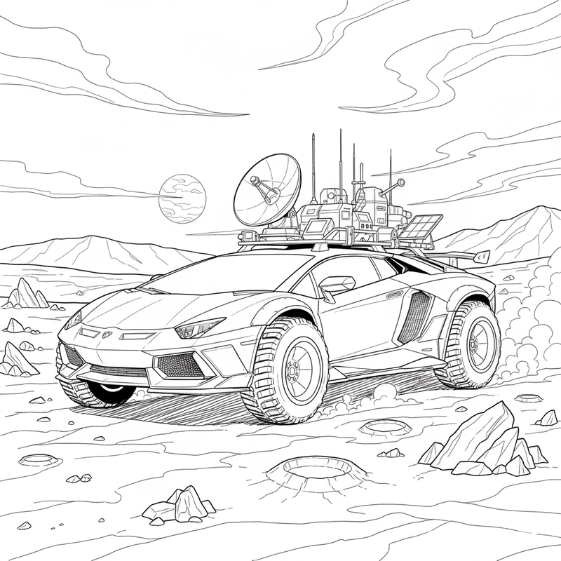 Tô màu xe đua Lamborghini