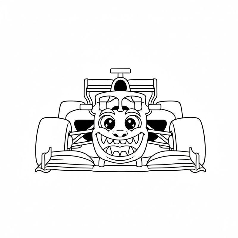 Tô màu xe đua đẹp mắt dễ vẽ