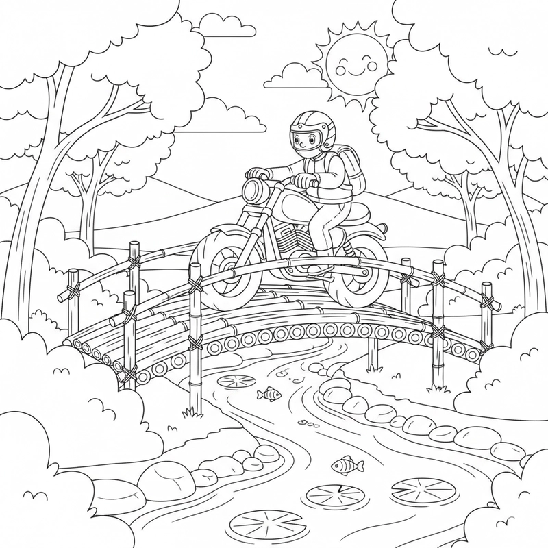 Tô màu xe máy giúp bé thư giãn