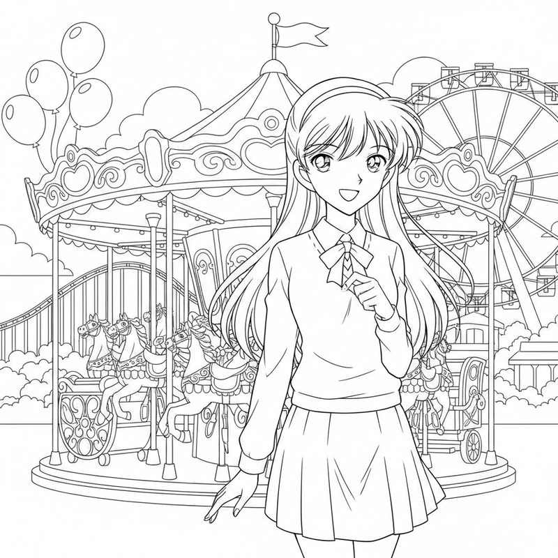 Trang tô màu Ran Mori dễ thương