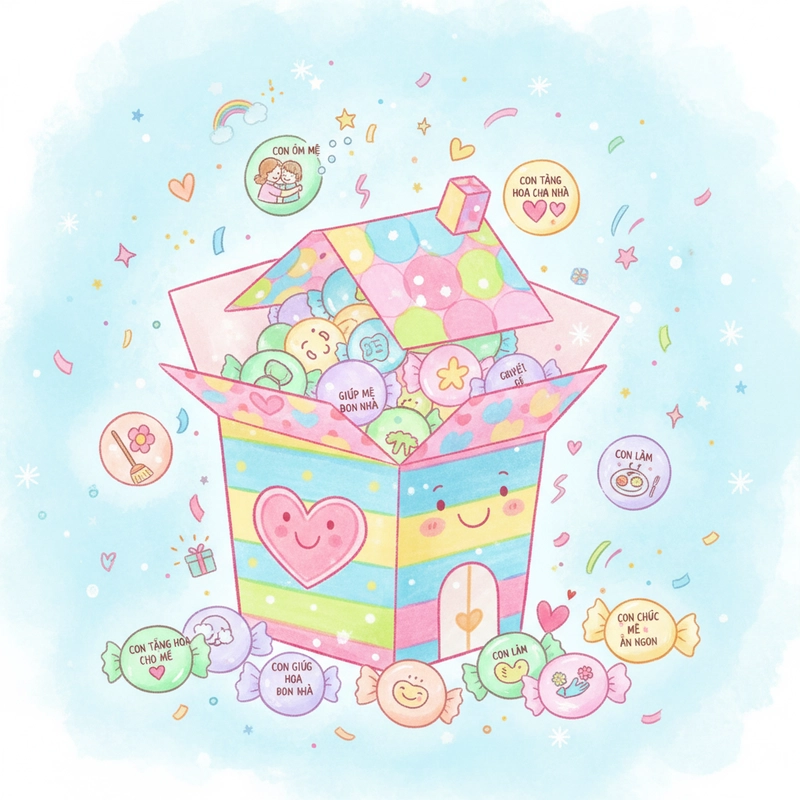 Tranh 20-10 đẹp dùng cho bài tập vẽ