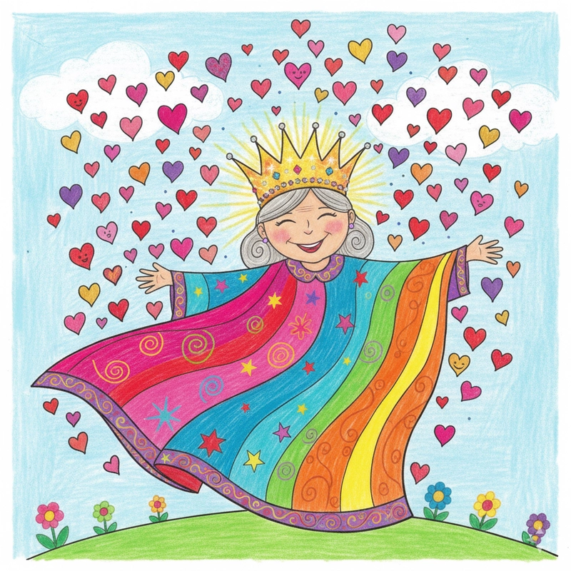 Tranh 20-10 lớp 5 đẹp và hài hòa