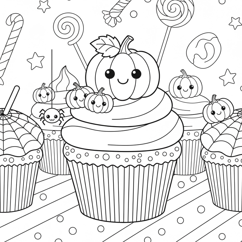 Tranh Cupcake ngộ nghĩnh cho bé