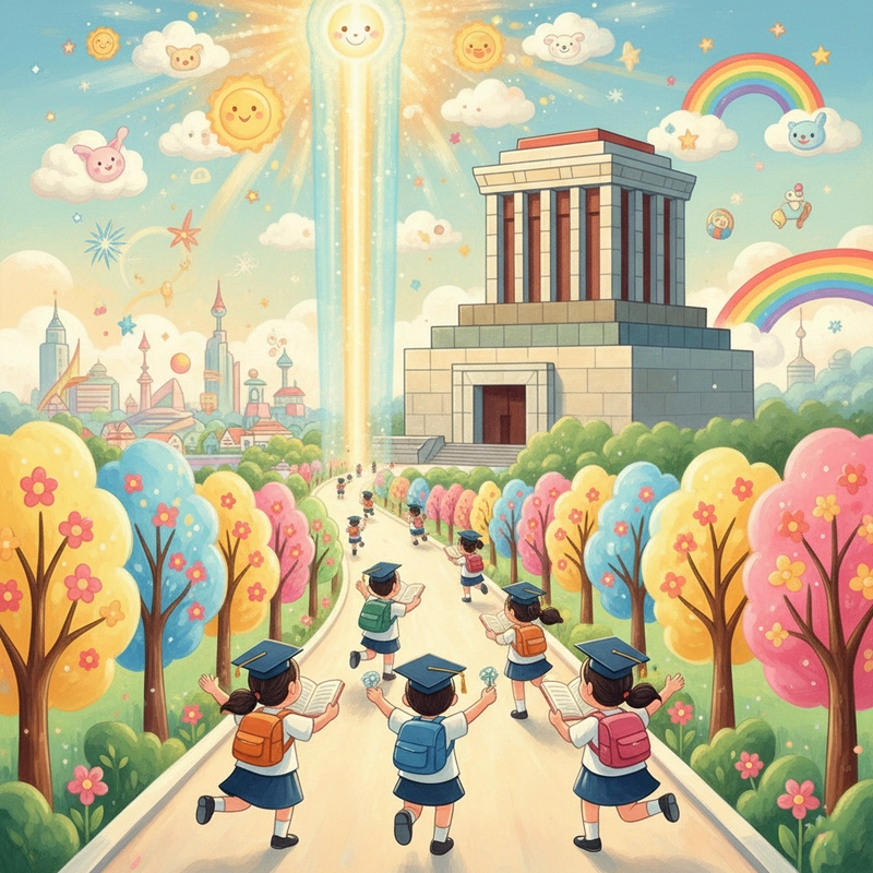 Tranh Lăng Bác đẹp dành cho bài thi vẽ