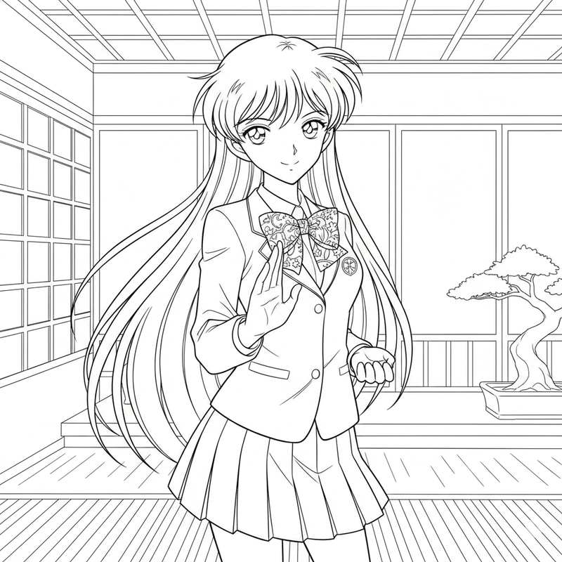 Tranh Ran Mori tô màu dễ in