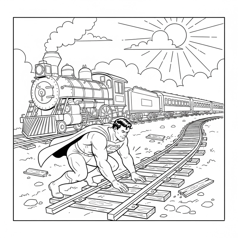 Tranh Superman tô màu phù hợp mọi lứa tuổi