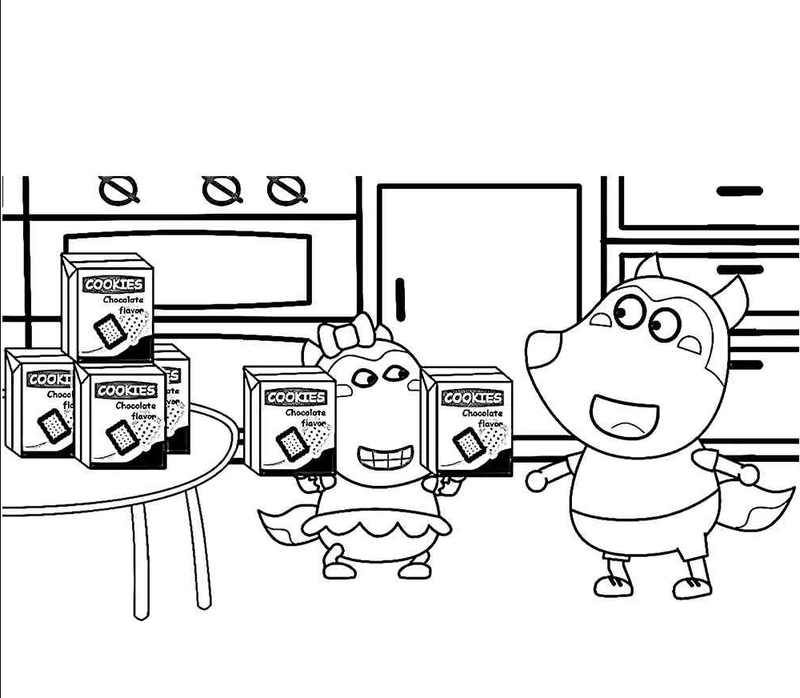 Tranh Wolfoo cho bé tô mỗi ngày