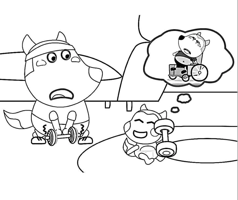 Tranh Wolfoo vui nhộn cho bé tô theo ý thích