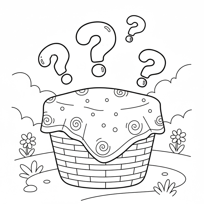 Tranh cái giỏ tô màu phù hợp mầm non