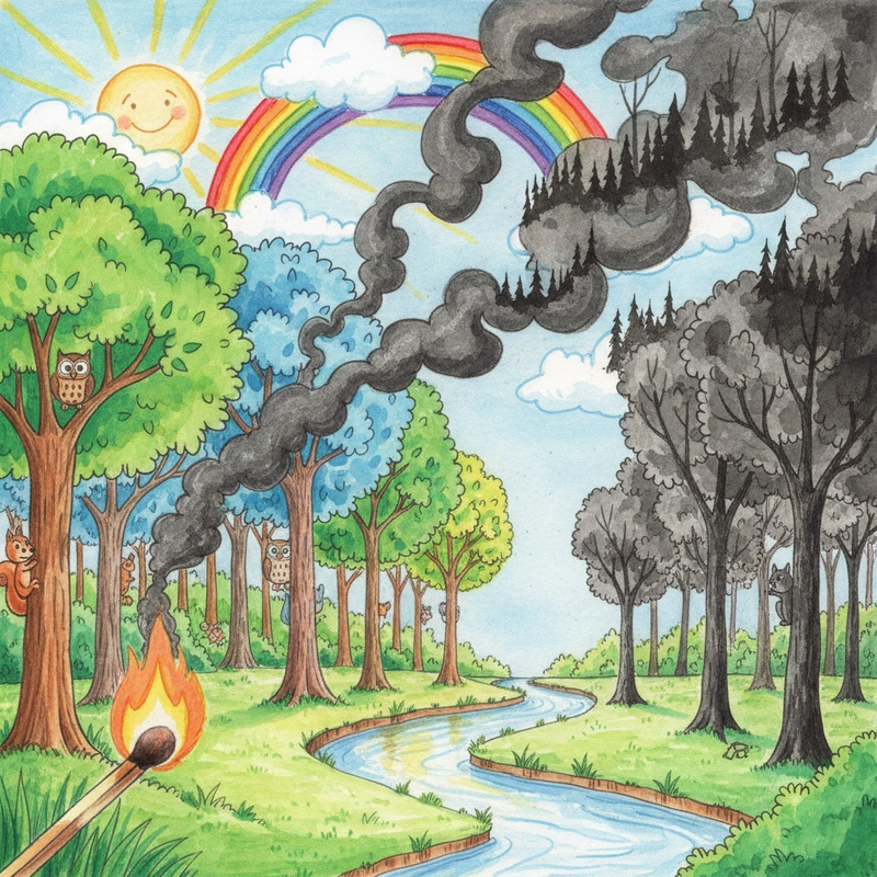 Tranh cổ động chăm sóc và giữ gìn khu rừng