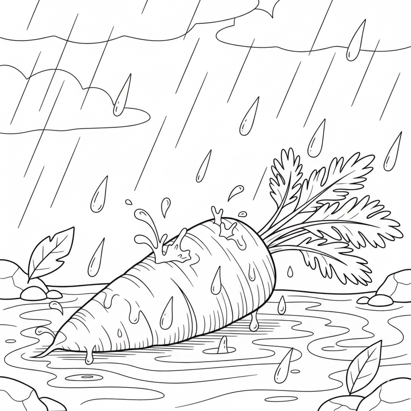 Tranh củ cà rốt dành cho bé mầm non