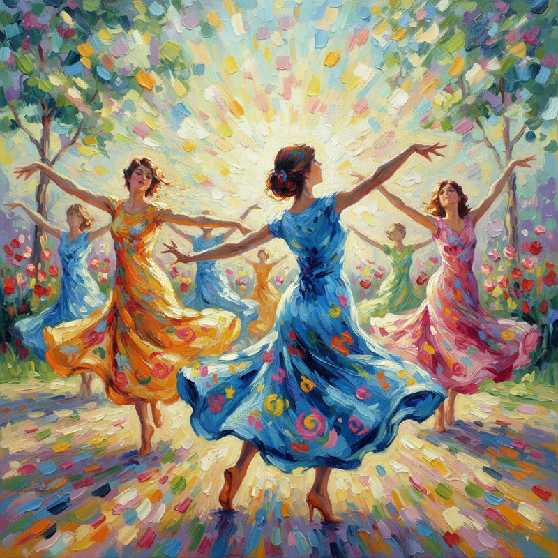 Tranh đường nét phong cách Ấn tượng