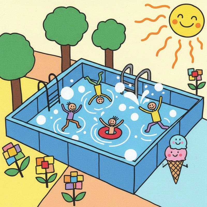 Tranh hoạt động mùa hè vui nhộn