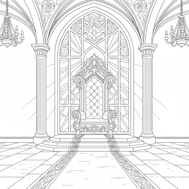 Tranh lâu đài cho bé tập tô