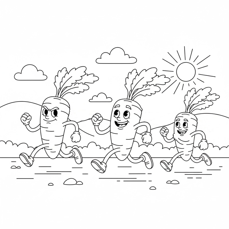 Tranh luyện tô củ cà rốt cho trẻ nhỏ