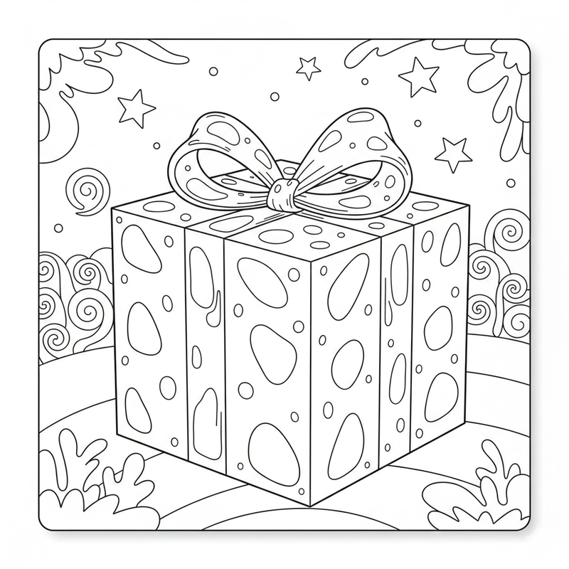 Tranh luyện tô màu hộp quà cho trẻ nhỏ