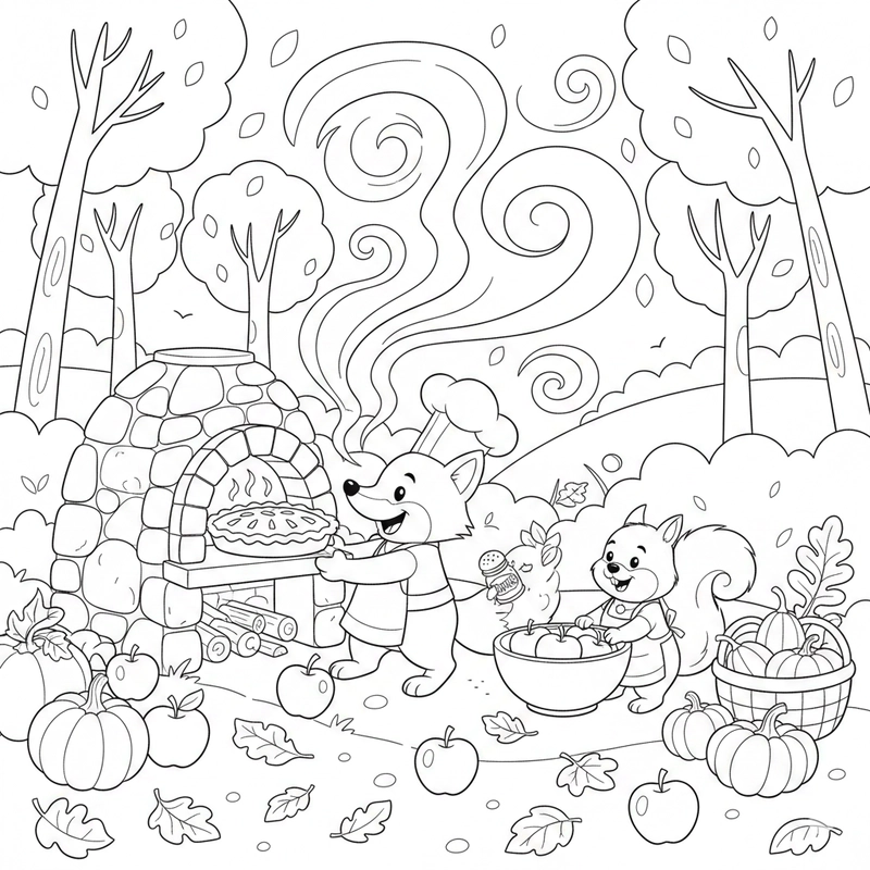 Tranh màu mùa thu với cảnh vật dịu êm