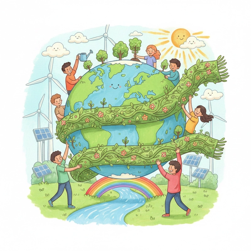 Tranh mô tả thiên nhiên trước khí hậu biến đổi