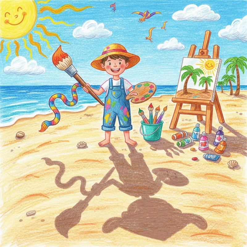 Tranh phong cảnh mùa hè rực rỡ ánh nắng