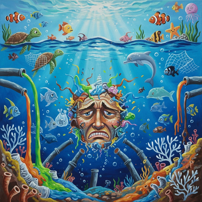 Tranh thiếu nhi về chủ đề đại dương xanh