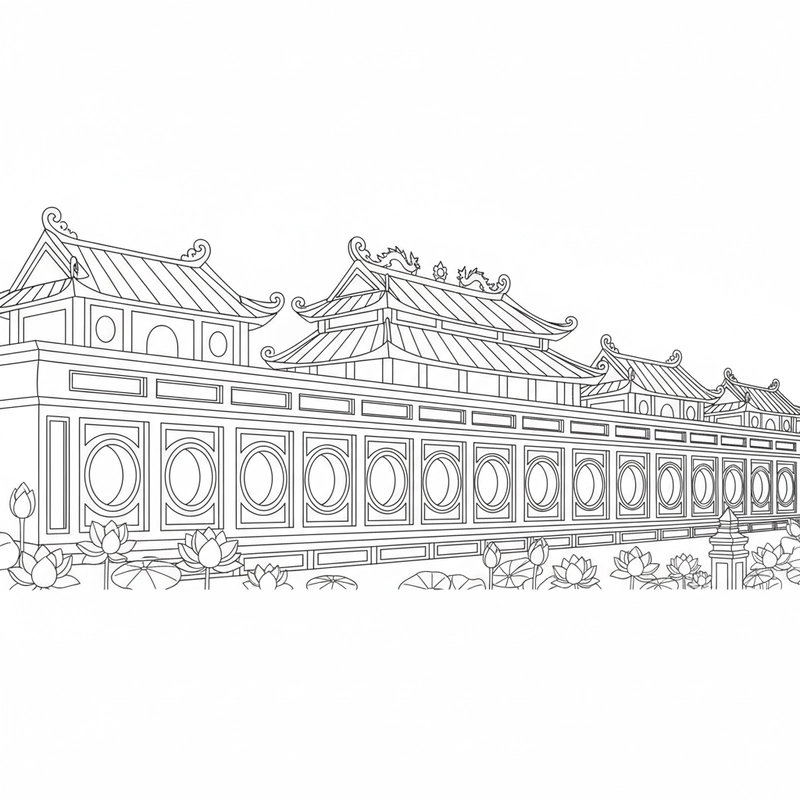 Tranh tô Văn Miếu Quốc Tử Giám sinh động