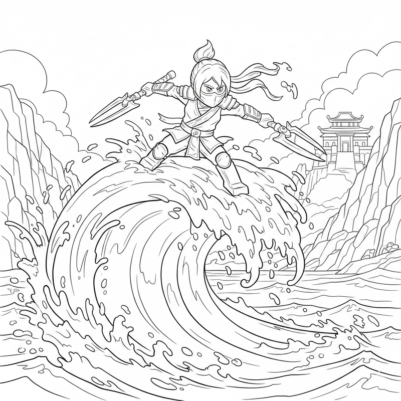 Tranh tô màu Ninjago đa dạng tạo hình