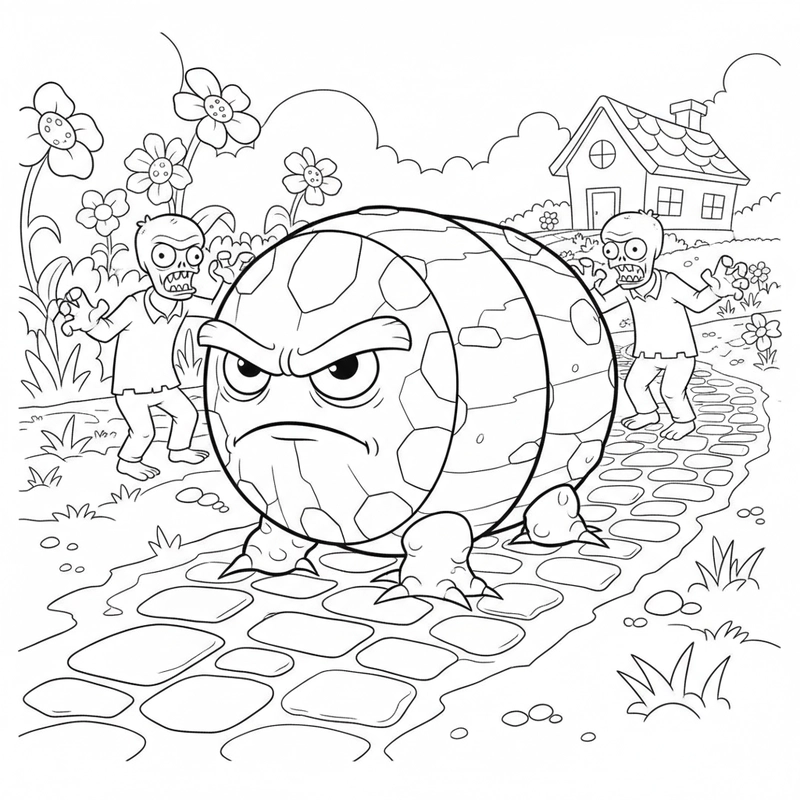 Tranh tô màu Plant vs Zombie 2 đa dạng