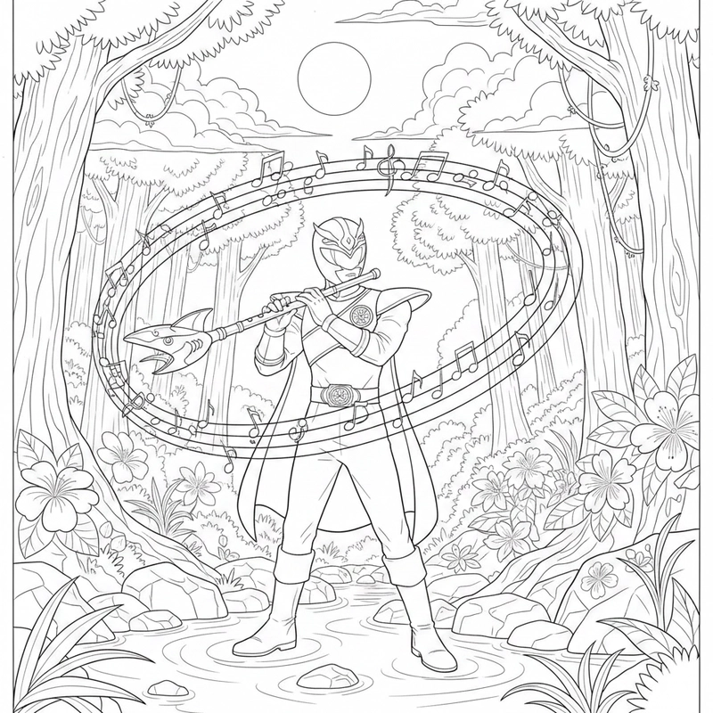 Tranh tô màu Siêu Nhân Gao giúp bé giải trí