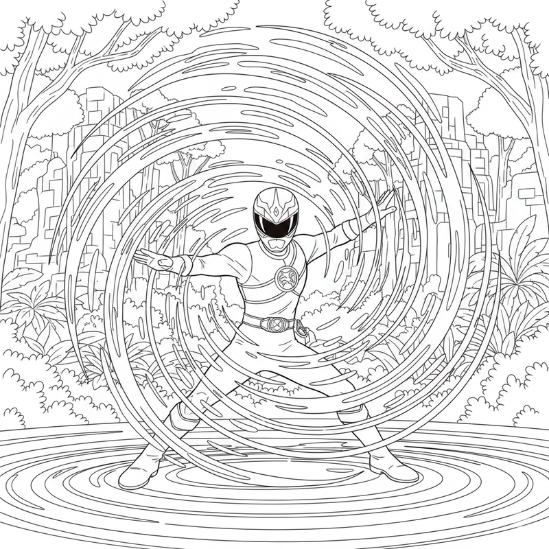 Tranh tô màu Siêu Nhân Gao giúp bé rèn tư duy