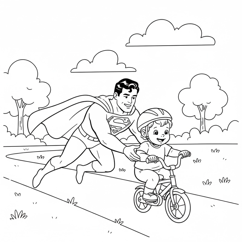 Tranh tô màu Siêu nhân Superman ngầu lòi