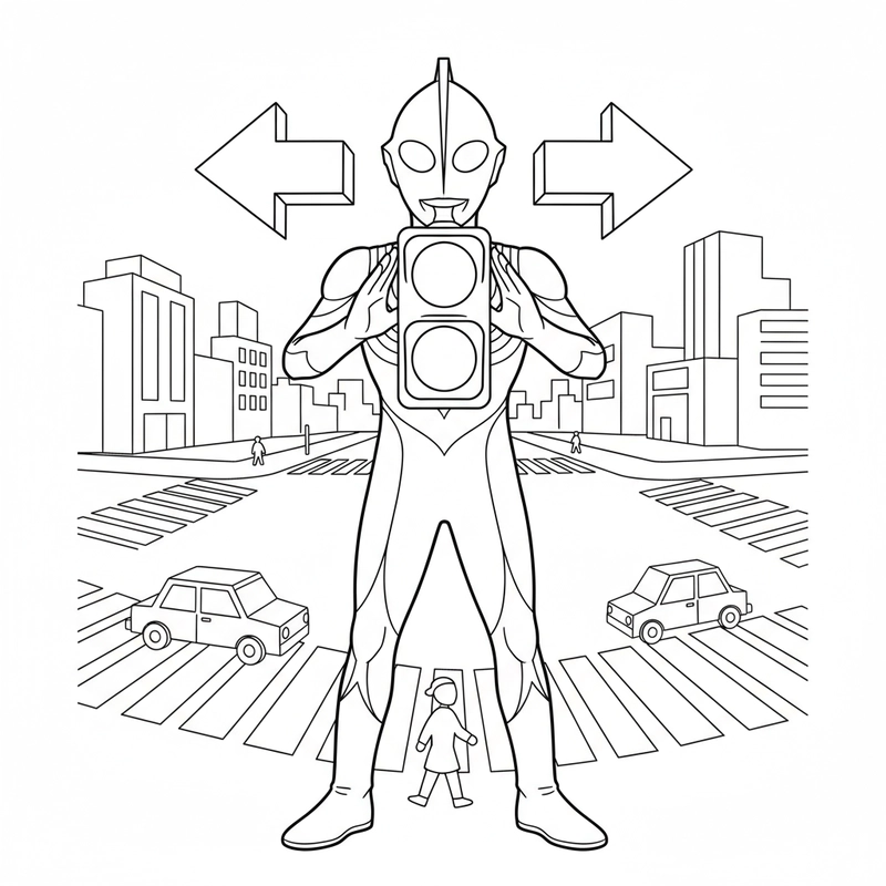 Tranh tô màu Siêu nhân Ultraman dễ in