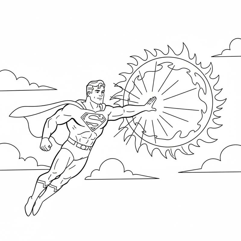 Tranh tô màu Superman tạo cảm hứng sáng tạo