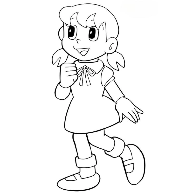 Tranh tô màu Xuka dễ thương cho bé gái