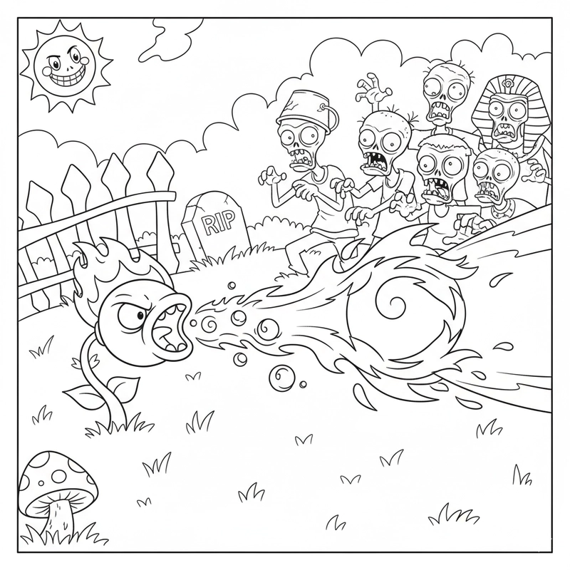 Tranh tô màu Zombie phong phú