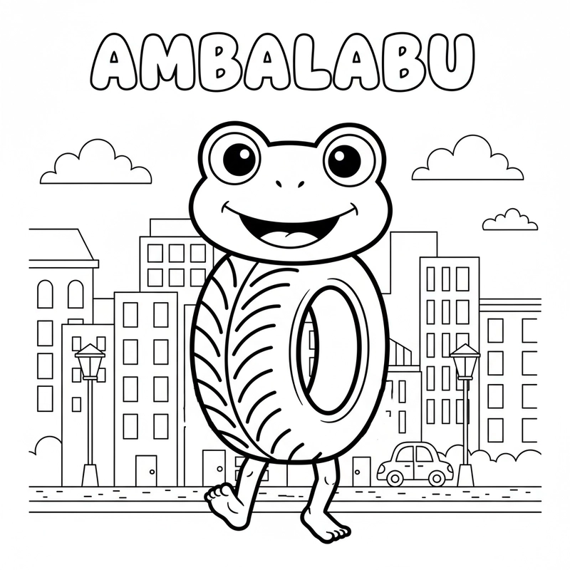 Tranh tô màu ambalabu đáng yêu