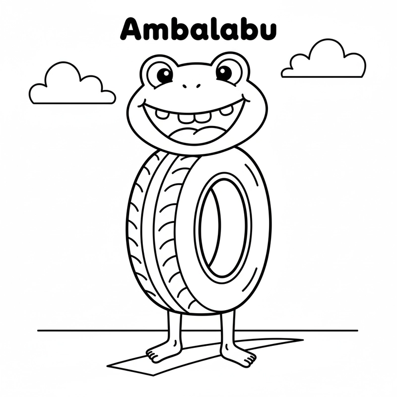 Tranh tô màu ambalabu vui tươi