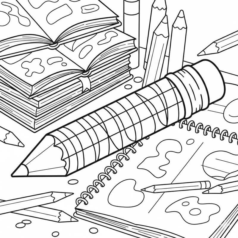 Tranh tô màu bút chì nhiều chủ đề