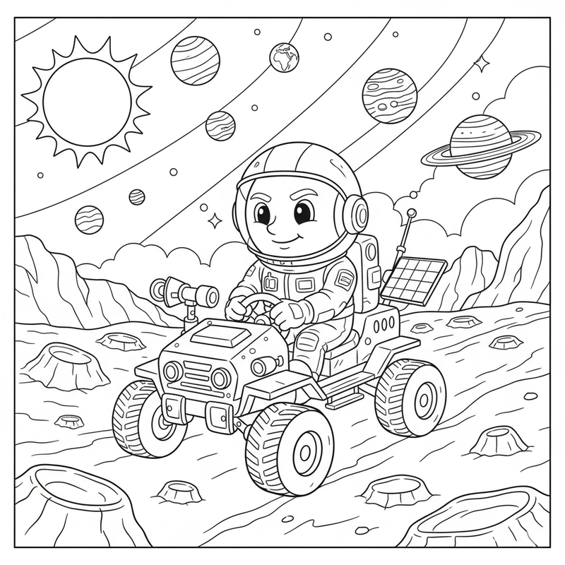 Tranh tô màu các hành tinh trong Hệ Mặt Trời