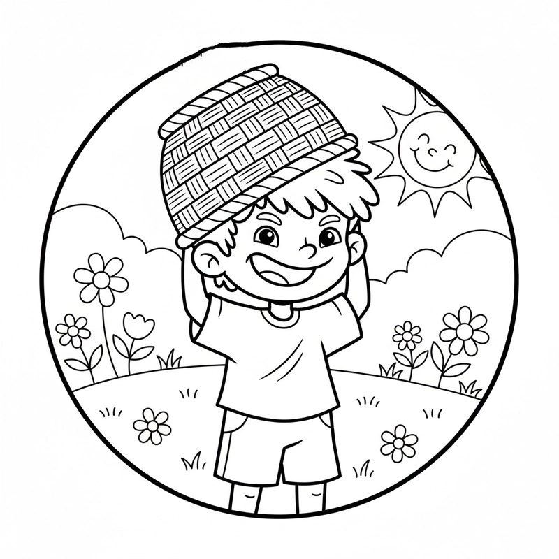 Tranh tô màu cái giỏ nhẹ nhàng, dễ tô