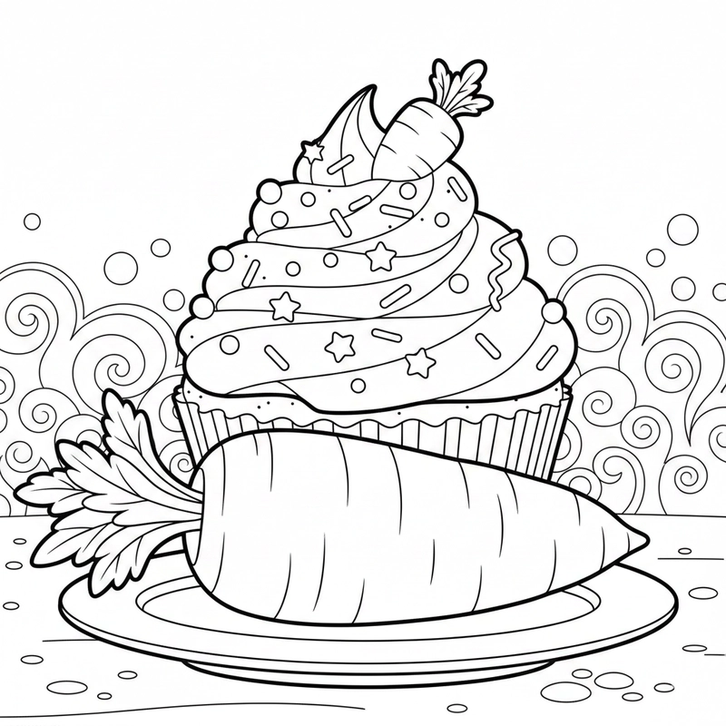 Tranh tô màu carrot cho trẻ nhỏ