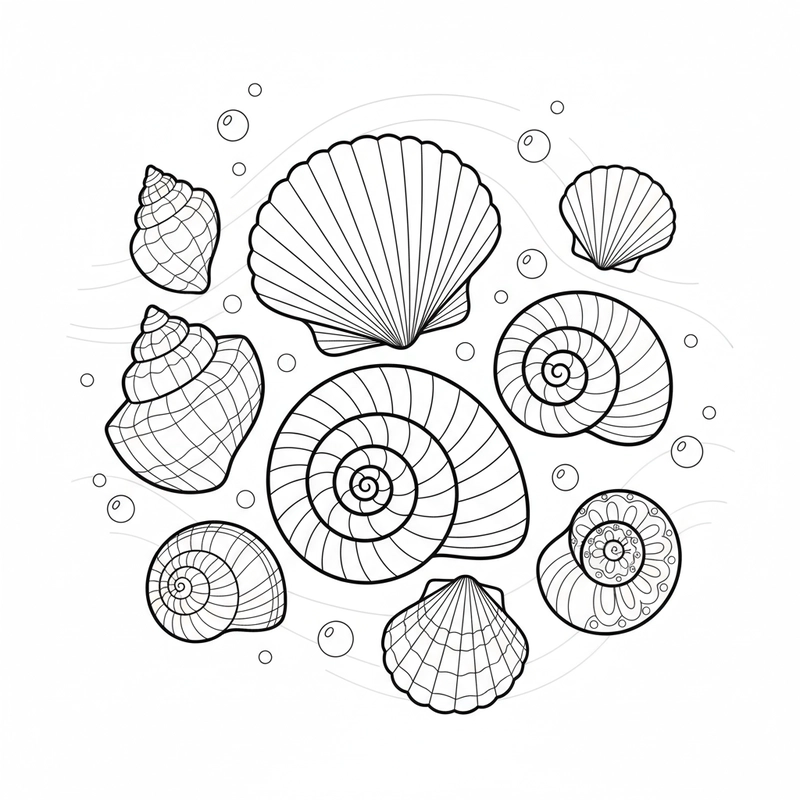 Tranh tô màu con ốc dễ tô