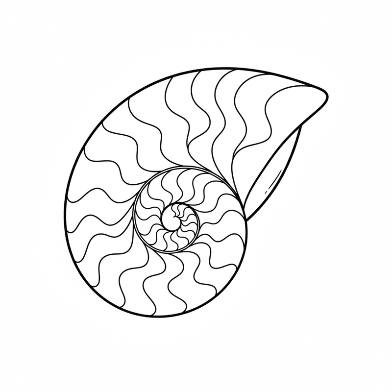 Tranh tô màu con ốc đơn giản