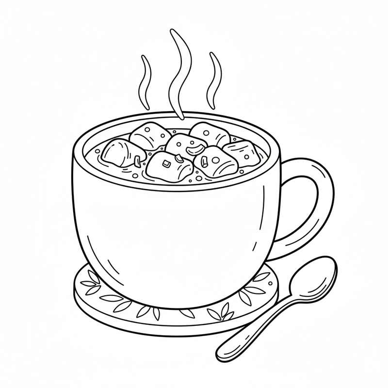 Tranh tô màu đồ uống cute xinh xắn
