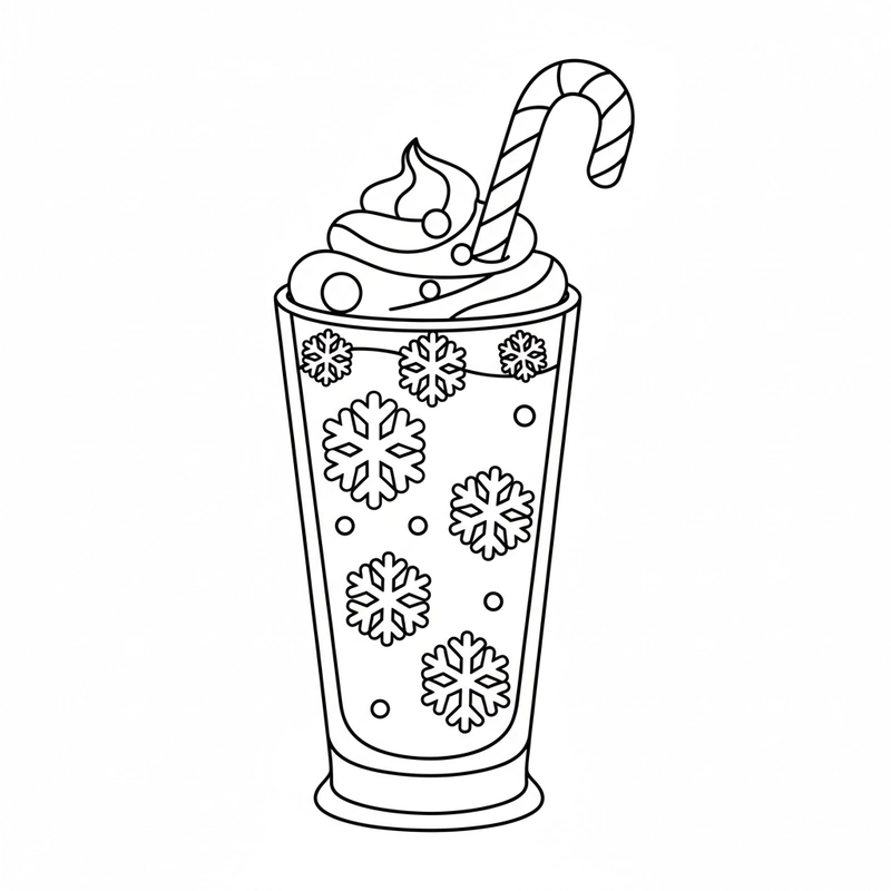 Tranh tô màu đồ uống sáng tạo