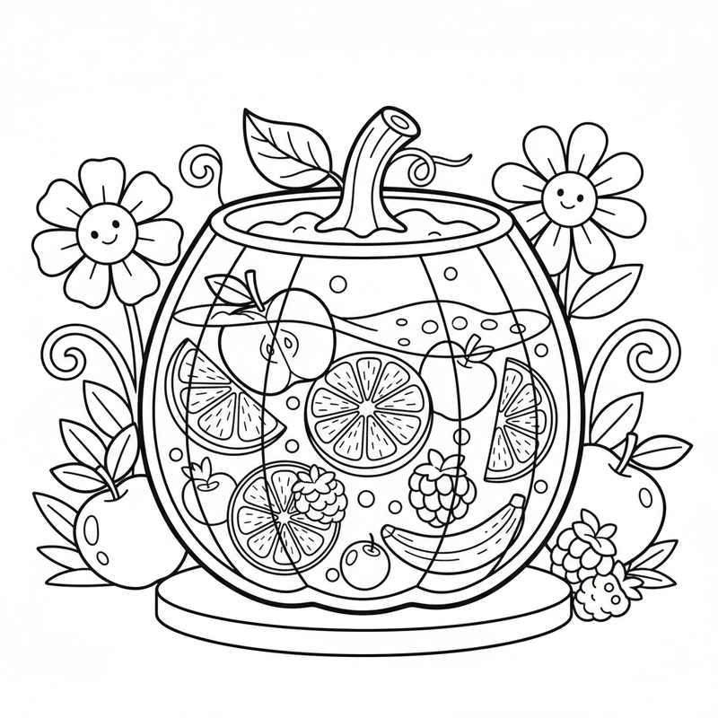 Tranh tô màu đồ uống vui nhộn