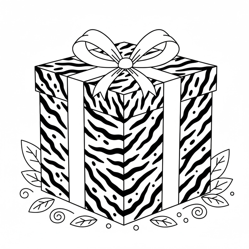 Tranh tô màu hộp quà đẹp có nơ lớn