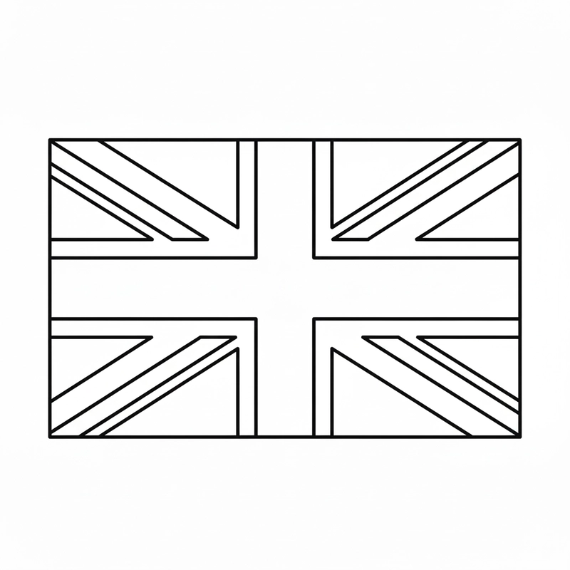 Tranh tô màu lá cờ Anh